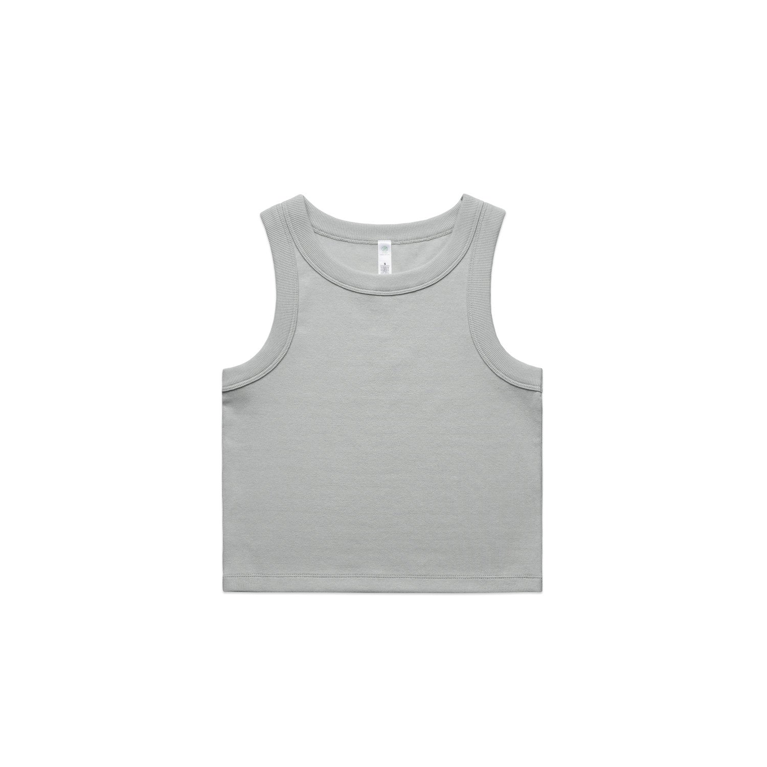 Wo's Organic Rib Crop Tank - Storm