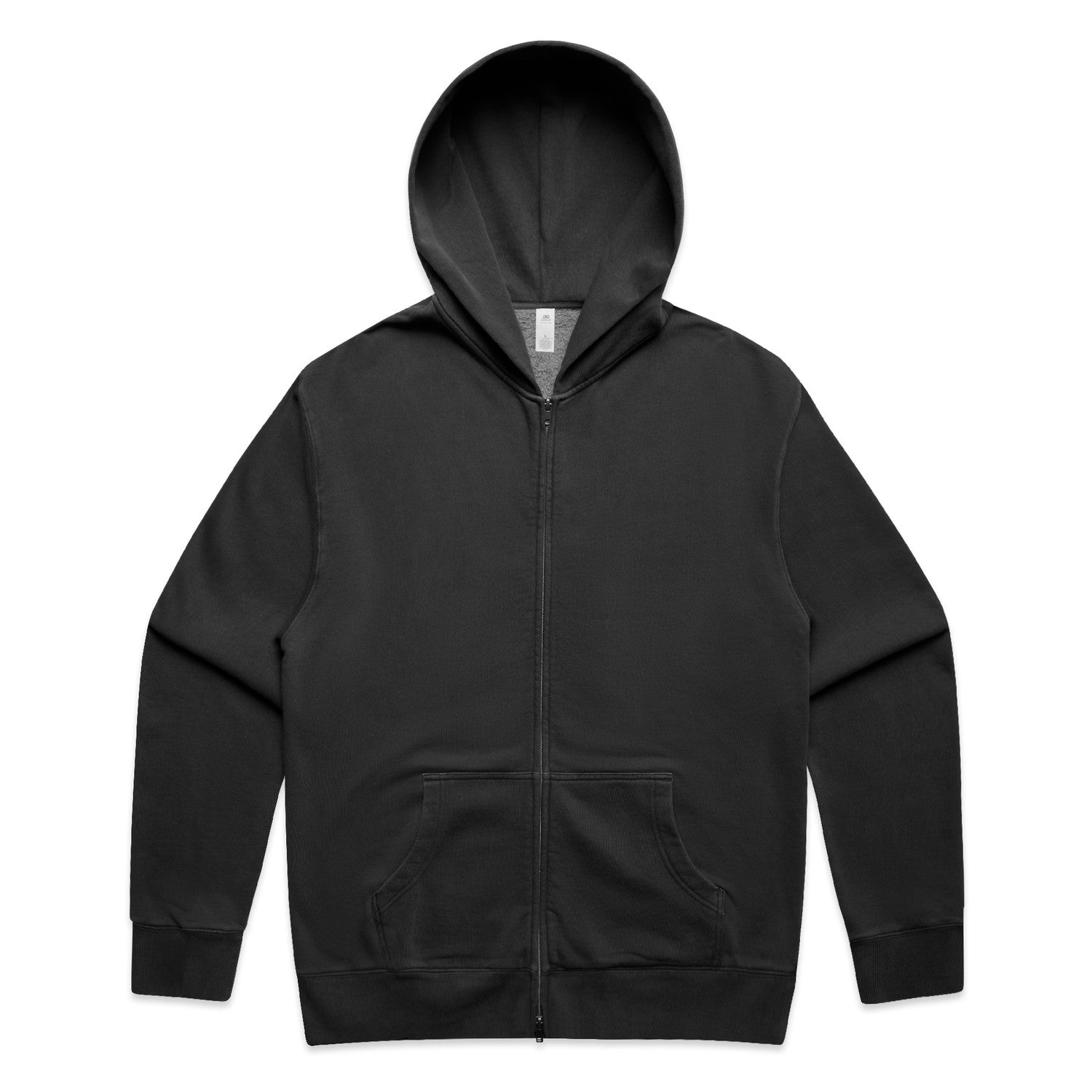 Relax Faded Zip Hood - Faded Black