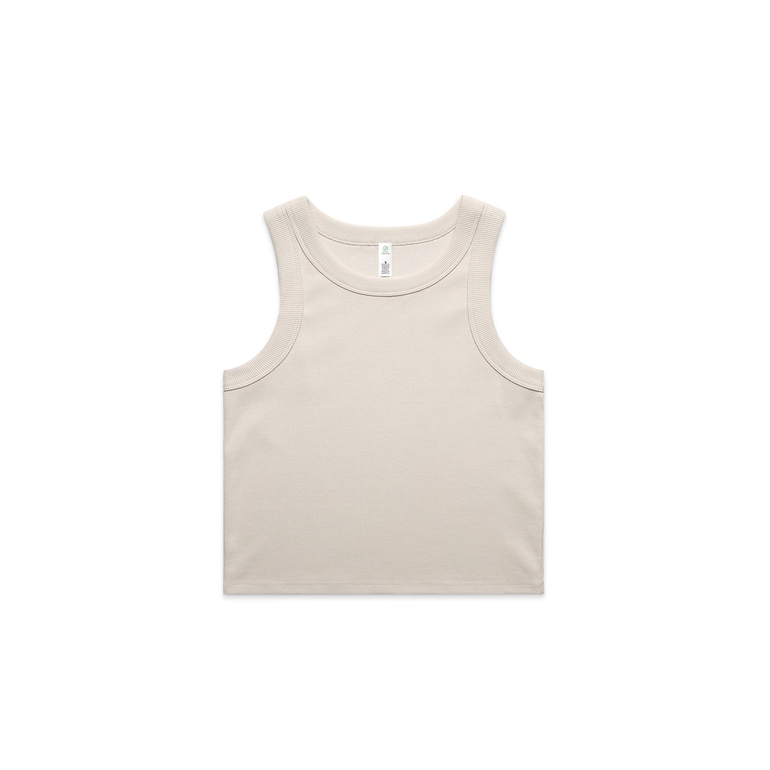 Wo's Organic Rib Crop Tank - Bone